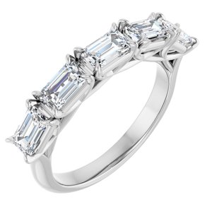 1 3/4 Ctw Emerald Lab-Grown Diamond Anniversary Band