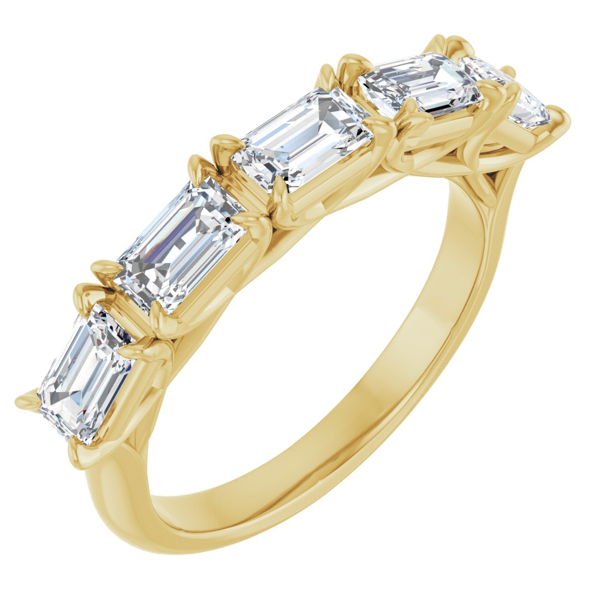 1 3/4 Ctw Emerald Lab-Grown Diamond Anniversary Band
