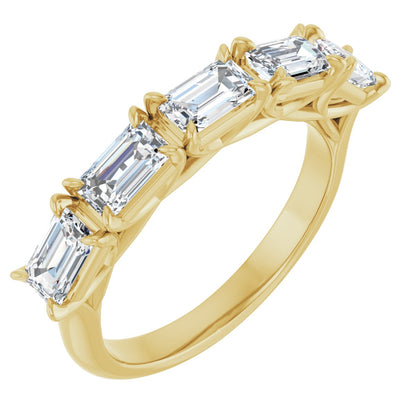 1 3/4 Ctw Emerald Lab-Grown Diamond Anniversary Band