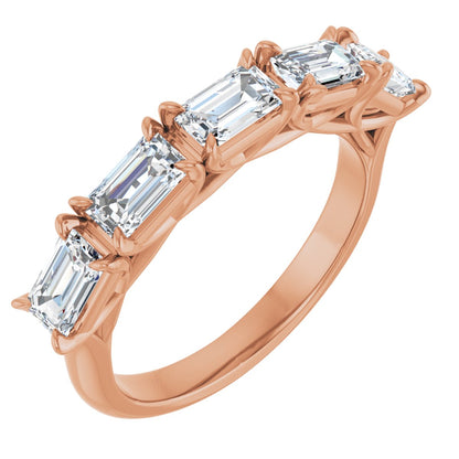 1 3/4 Ctw Emerald Lab-Grown Diamond Anniversary Band