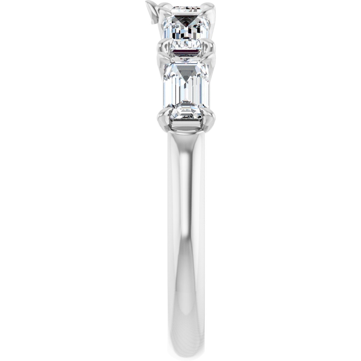 1 3/4 Ctw Emerald Lab-Grown Diamond Anniversary Band - White Gold - Lab Grown Diamond