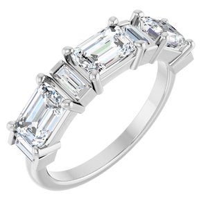 2 1/2 Ctw Emerald Lab-Grown Diamond Anniversary Band