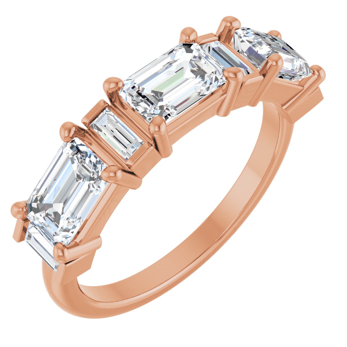 2 1/2 Ctw Emerald Lab-Grown Diamond Anniversary Band