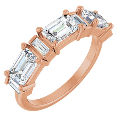 2 1/2 Ctw Emerald Lab-Grown Diamond Anniversary Band