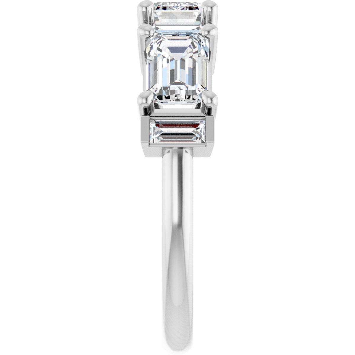 2 1/2 Ctw Emerald Lab-Grown Diamond Anniversary Band - White Gold - Lab Grown Diamond