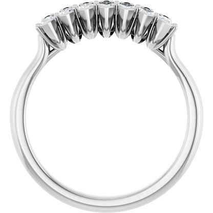 1/2 Ctw Marquise Lab-Grown Diamond Anniversary Band - White Gold - Lab Grown Diamond