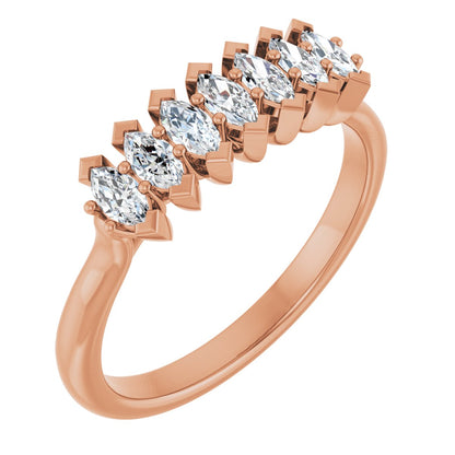 1/2 Ctw Marquise Lab-Grown Diamond Anniversary Band