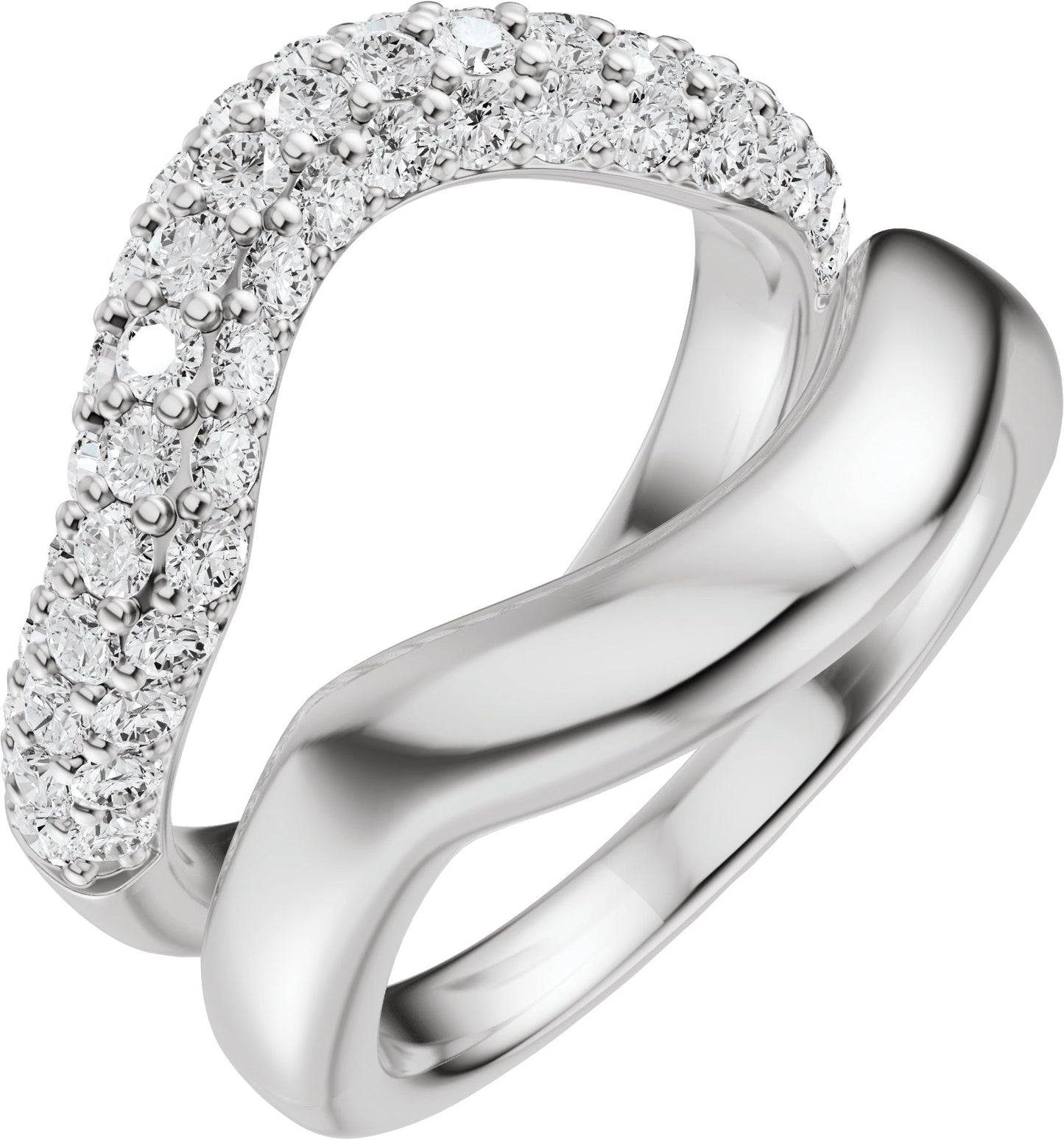 1 Ctw Lab-Grown Diamond Ring Guard - White Gold - Lab Grown Diamond