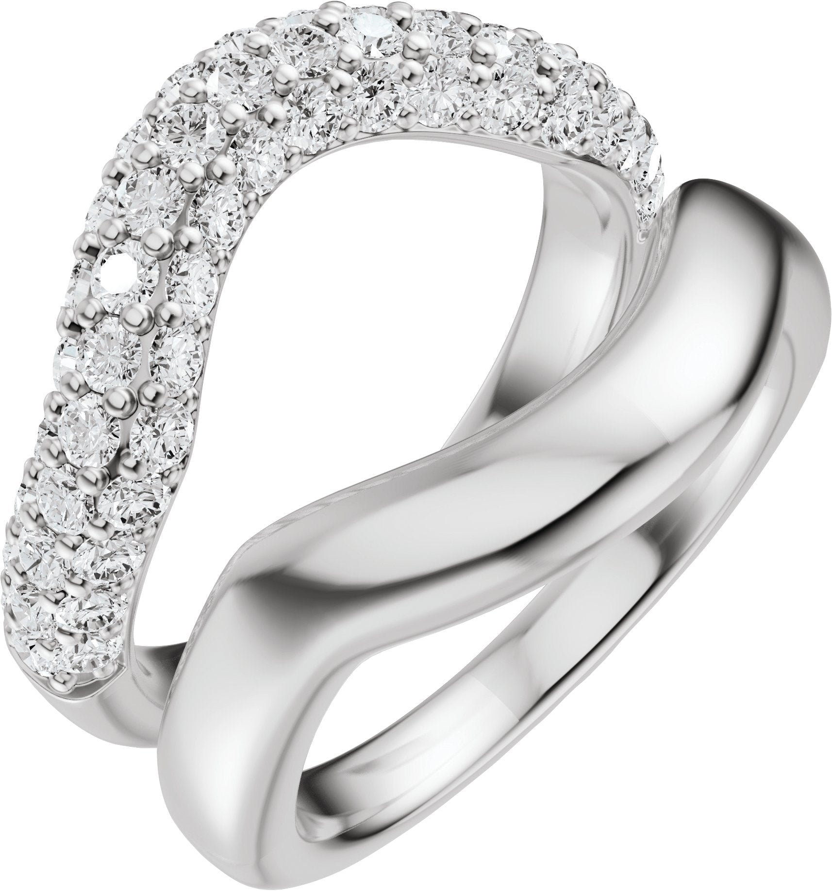 1 Ctw Lab-Grown Diamond Ring Guard - White Gold - Lab Grown Diamond