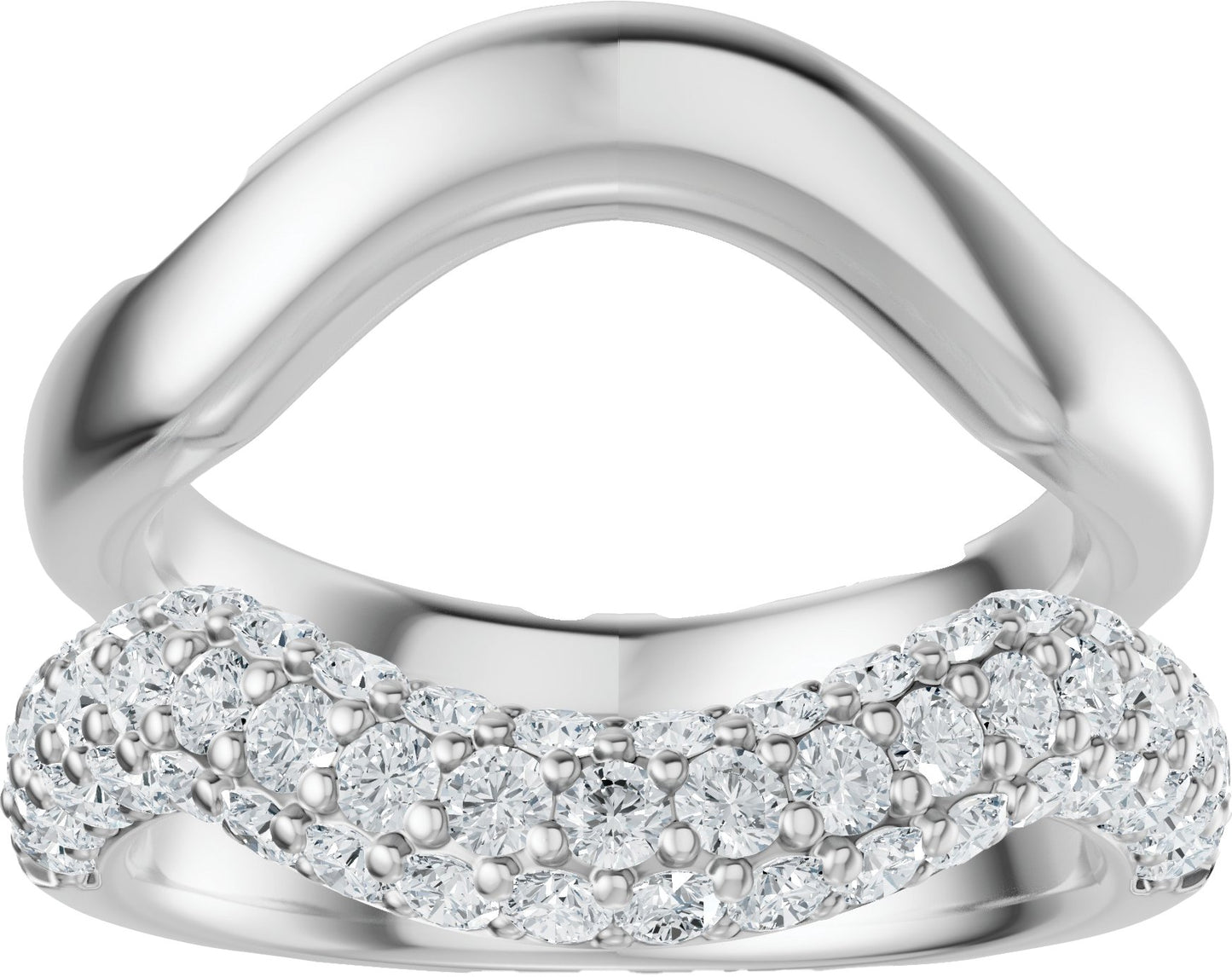 1 Ctw Lab-Grown Diamond Ring Guard - White Gold - Lab Grown Diamond