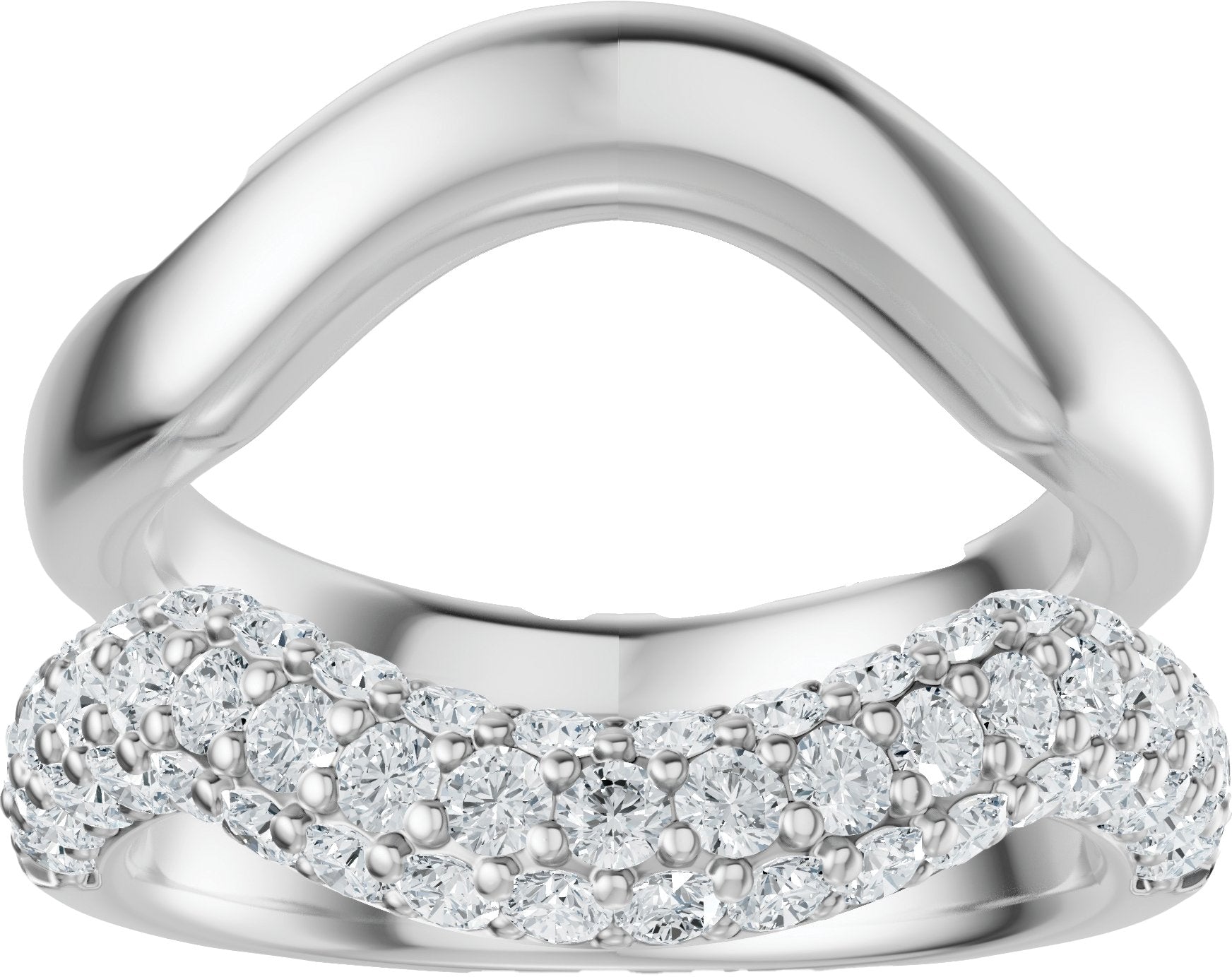 1 Ctw Lab-Grown Diamond Ring Guard - White Gold - Lab Grown Diamond