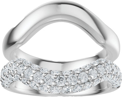 1 Ctw Lab-Grown Diamond Ring Guard - White Gold - Lab Grown Diamond