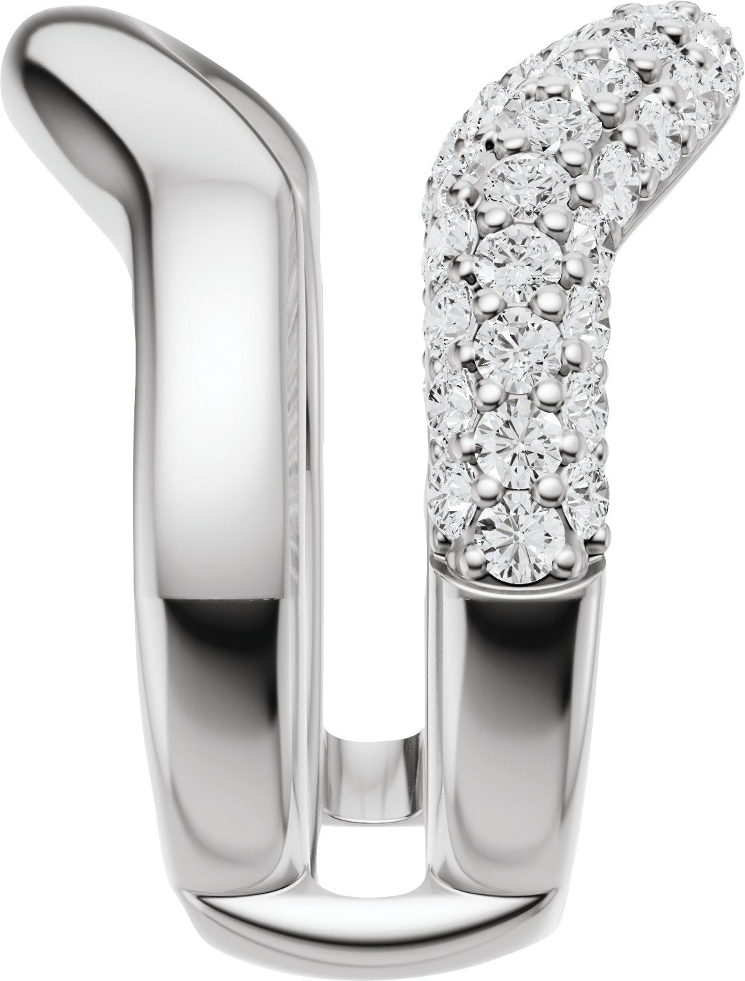 1 Ctw Lab-Grown Diamond Ring Guard - White Gold - Lab Grown Diamond