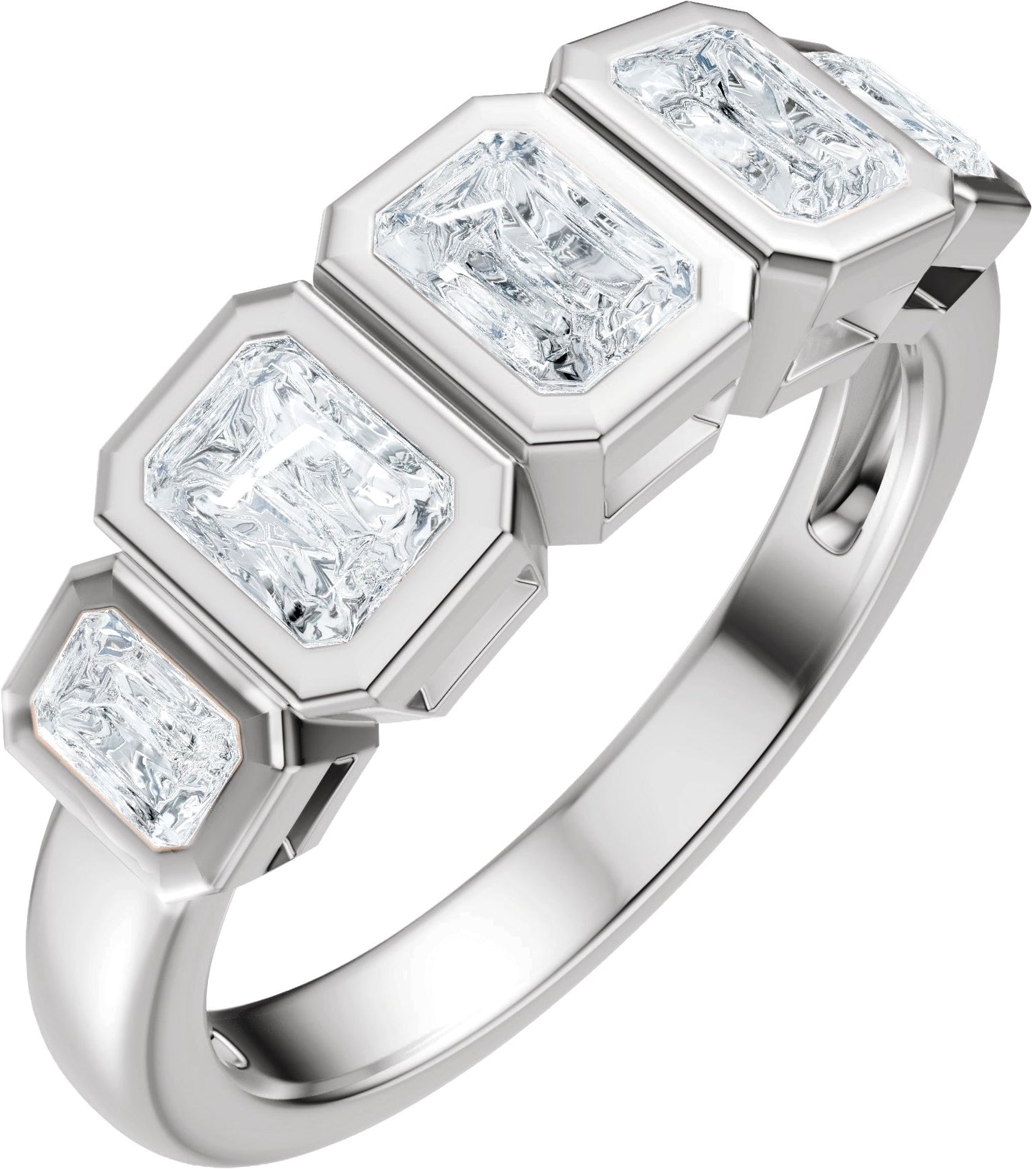 1 1/3 Ctw Emerald Lab-Grown Diamond Anniversary Band