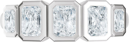 1 1/3 Ctw Emerald Lab-Grown Diamond Anniversary Band - White Gold - Lab Grown Diamond