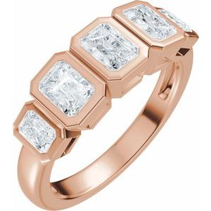 1 1/3 Ctw Emerald Lab-Grown Diamond Anniversary Band