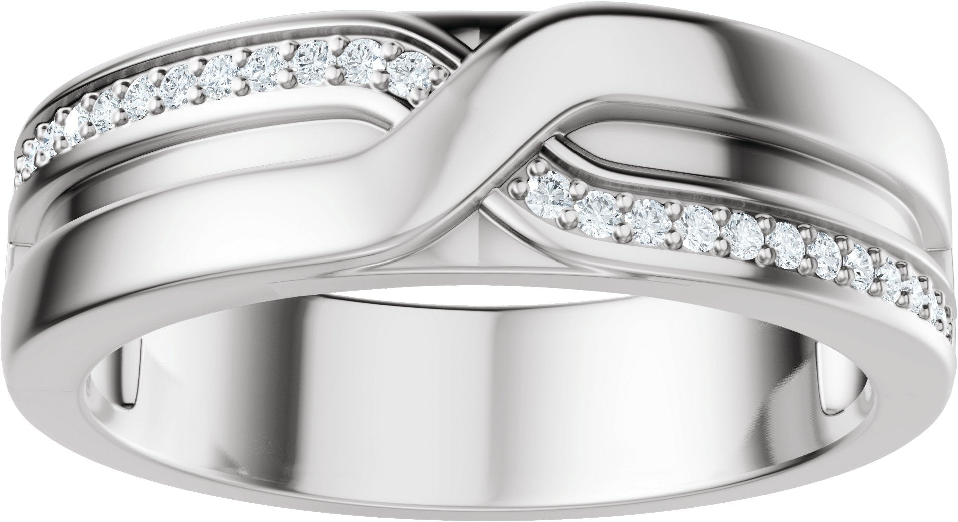 1/8 Ctw Lab-Grown Diamond Band - White Gold - Lab Grown Diamond