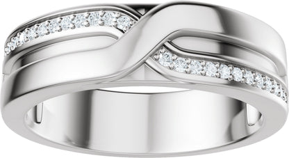 1/8 Ctw Lab-Grown Diamond Band - White Gold - Lab Grown Diamond