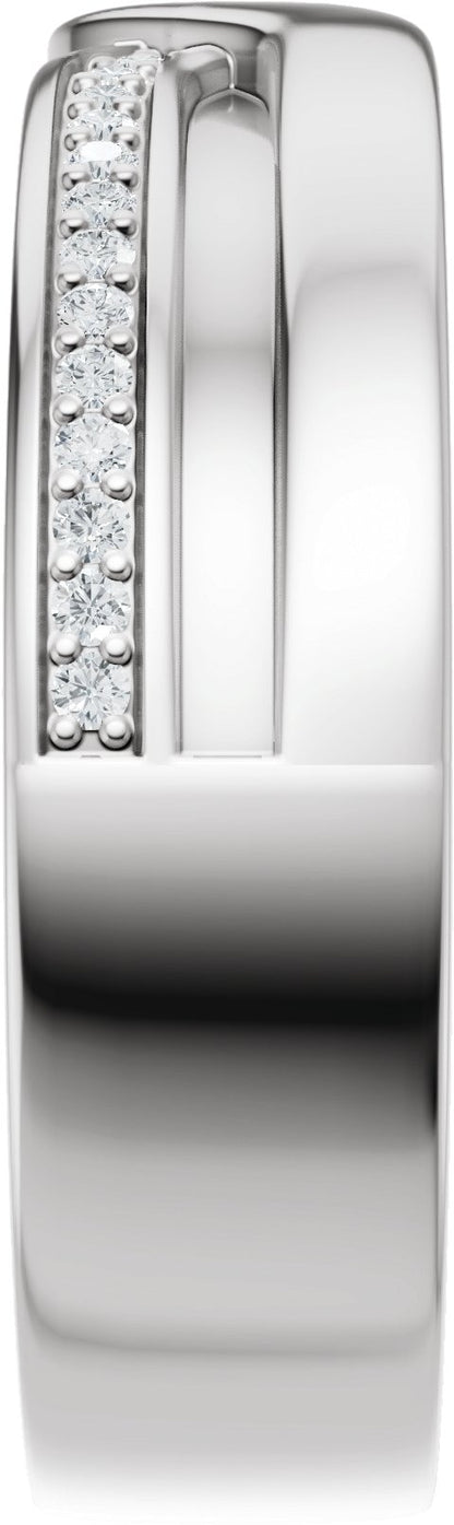 1/8 Ctw Lab-Grown Diamond Band - White Gold - Lab Grown Diamond