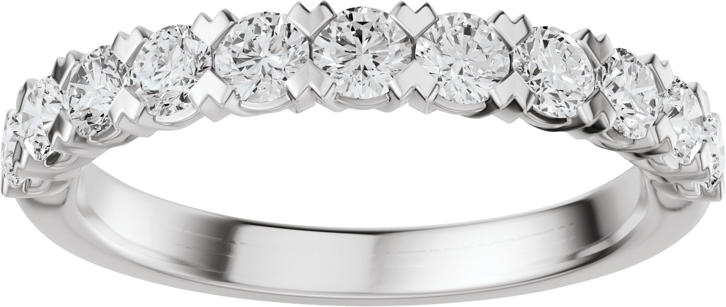 3/4 Ctw Lab-Grown Diamond Low Profile Anniversary Band - White Gold - Lab Grown Diamond