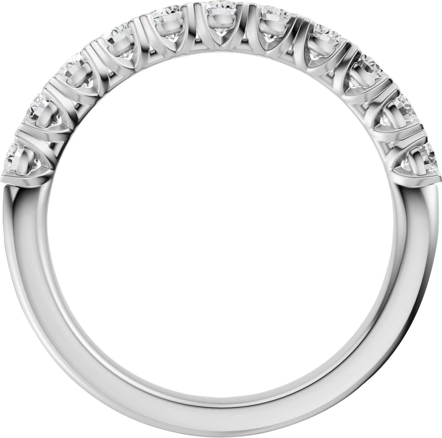 3/4 Ctw Lab-Grown Diamond Low Profile Anniversary Band - White Gold - Lab Grown Diamond