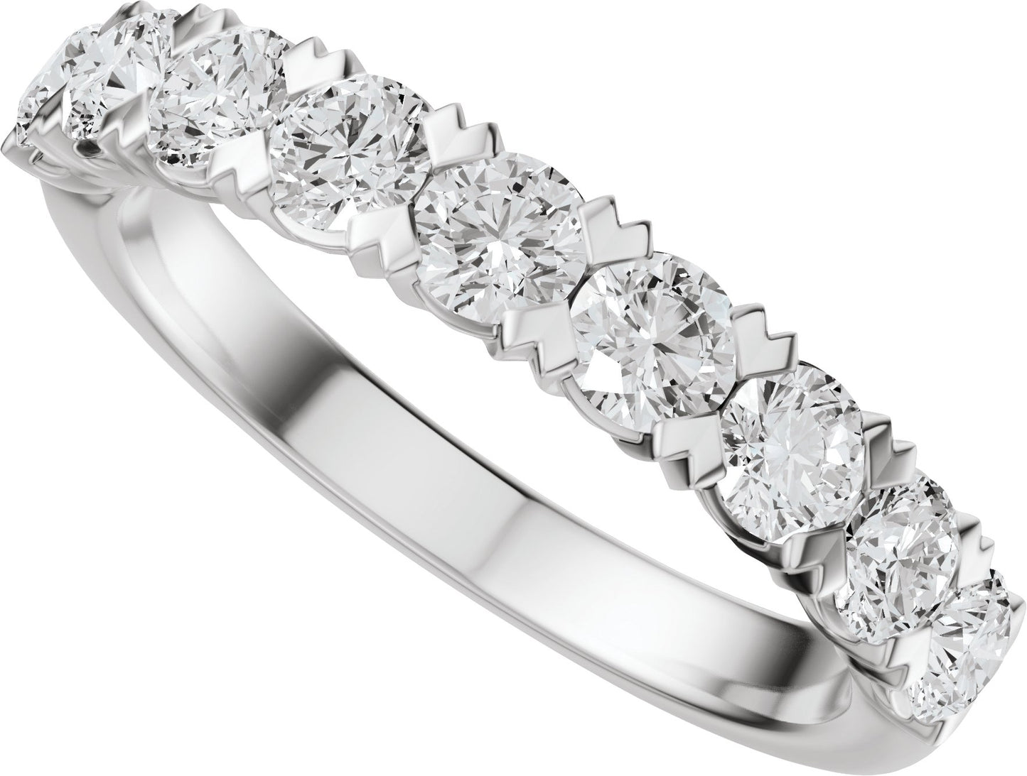 9/10 Ctw Lab-Grown Diamond Low Profile Anniversary Band - White Gold - Lab Grown Diamond