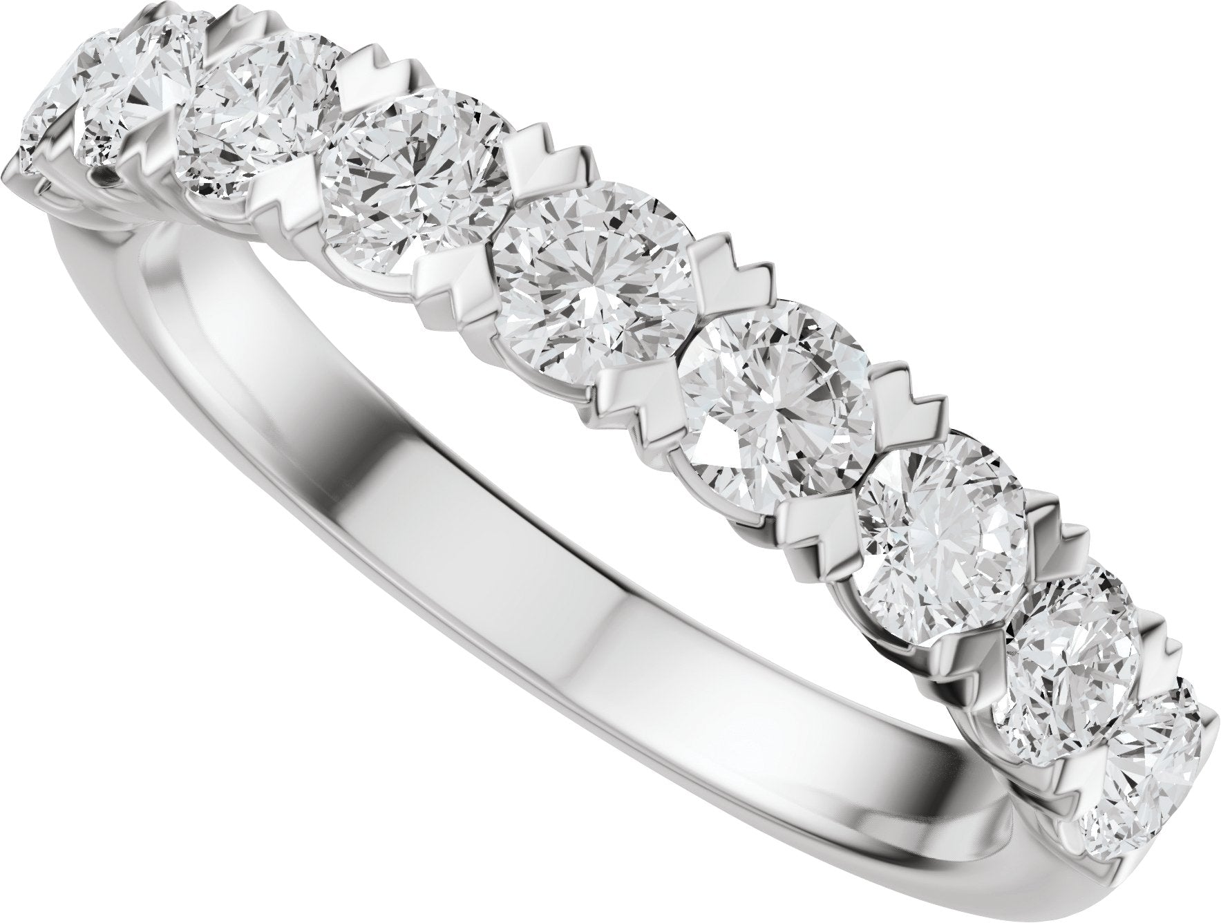 9/10 Ctw Lab-Grown Diamond Low Profile Anniversary Band - White Gold - Lab Grown Diamond