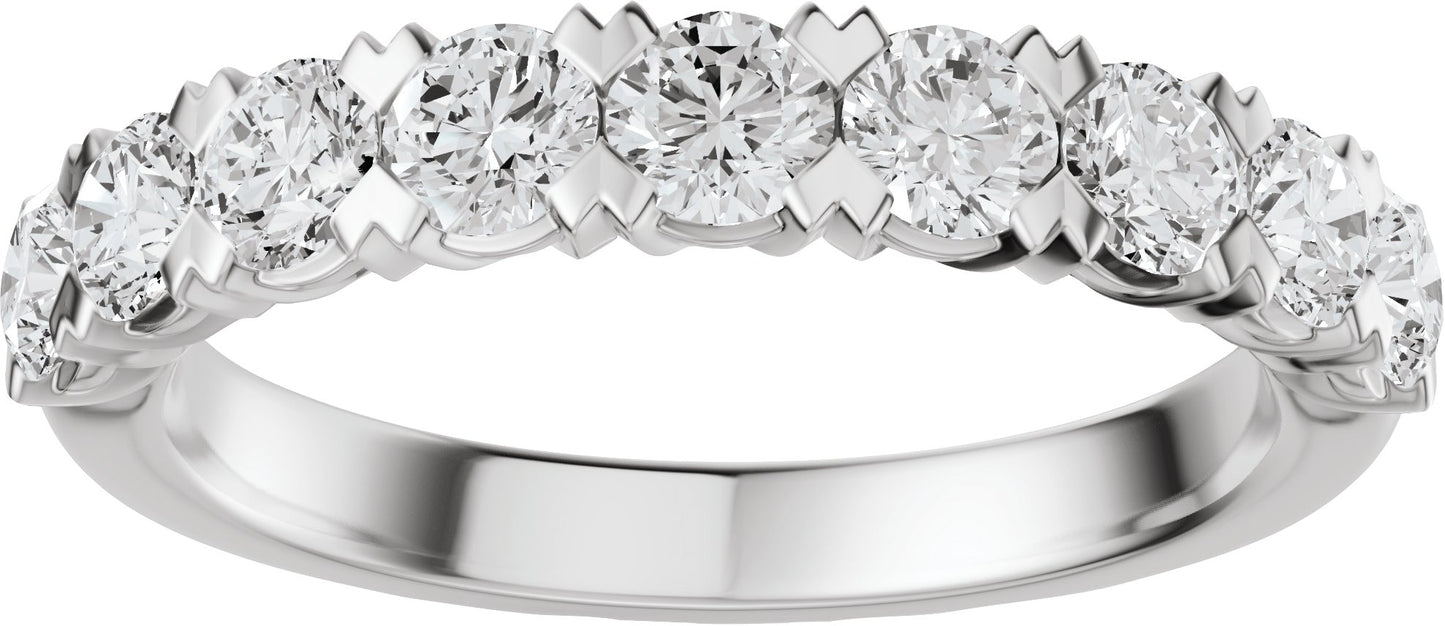 9/10 Ctw Lab-Grown Diamond Low Profile Anniversary Band - White Gold - Lab Grown Diamond