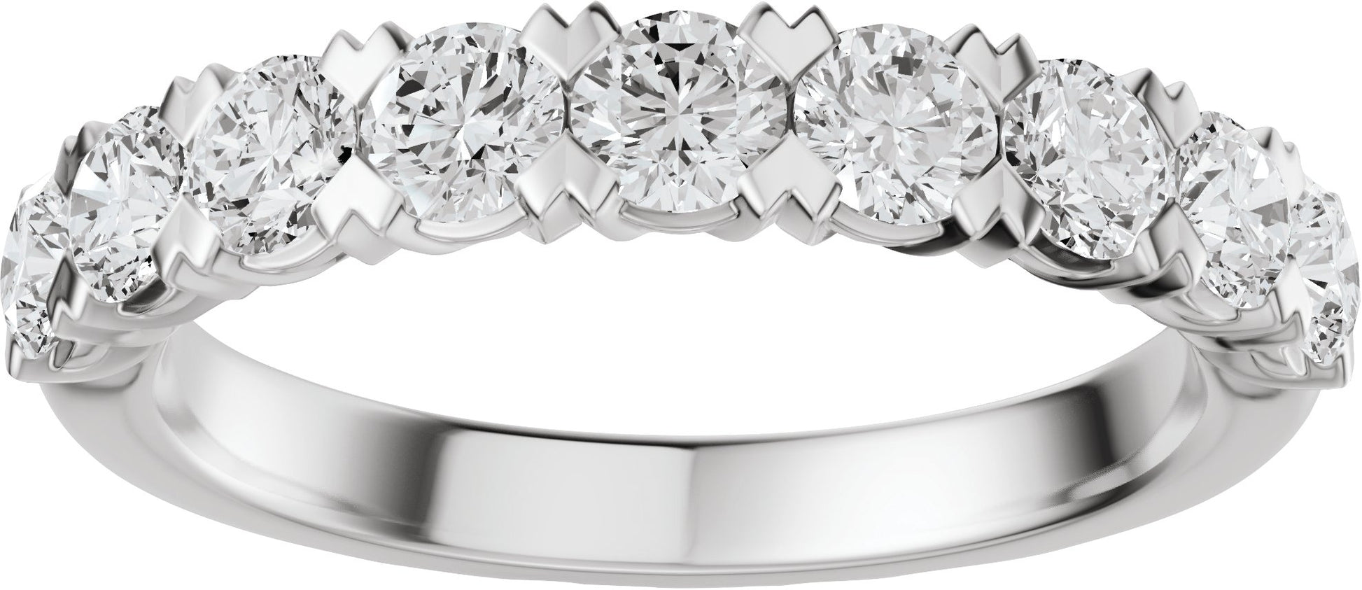 9/10 Ctw Lab-Grown Diamond Low Profile Anniversary Band - White Gold - Lab Grown Diamond