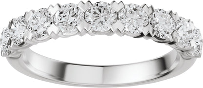 9/10 Ctw Lab-Grown Diamond Low Profile Anniversary Band - White Gold - Lab Grown Diamond