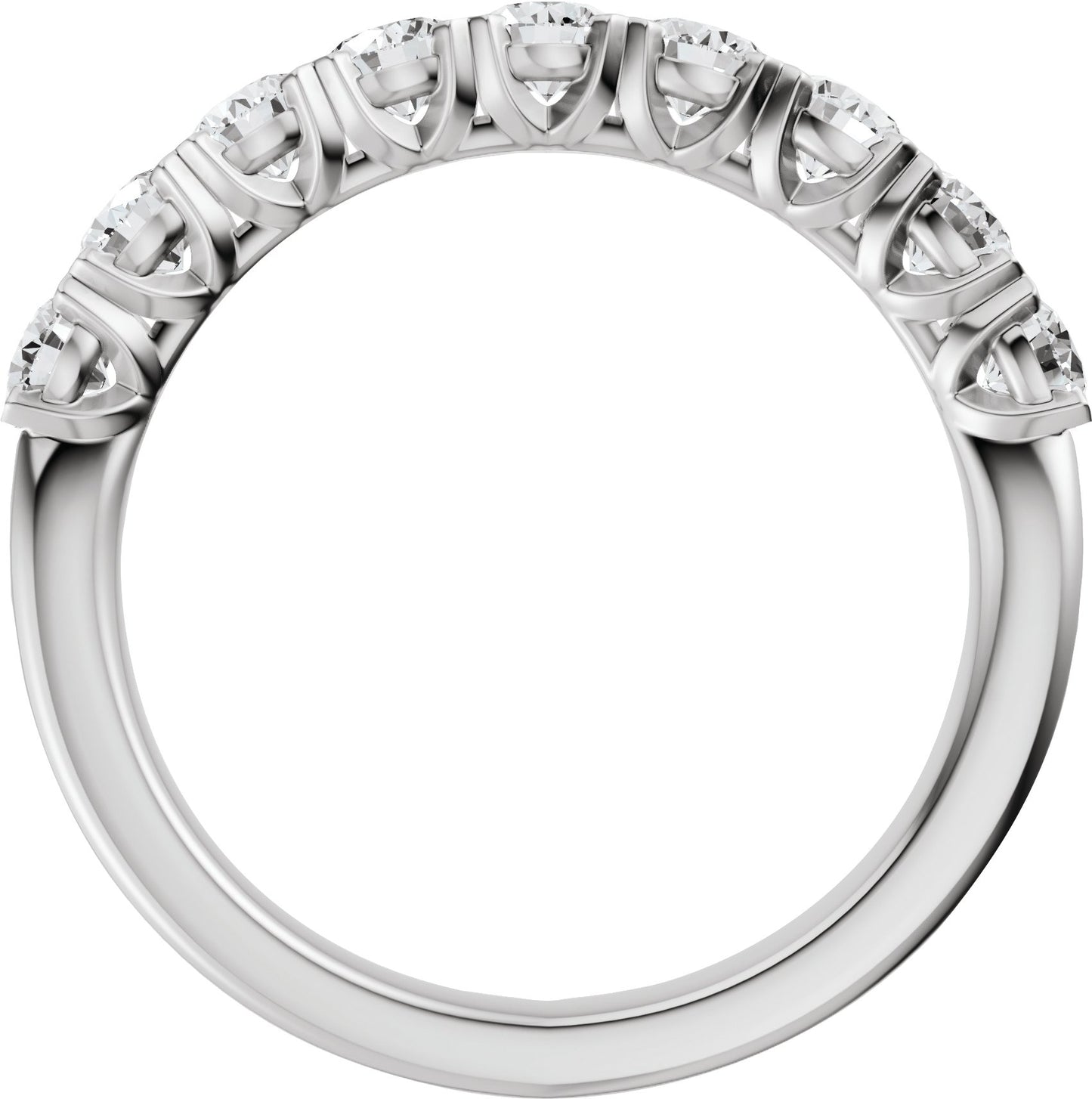 9/10 Ctw Lab-Grown Diamond Low Profile Anniversary Band - White Gold - Lab Grown Diamond