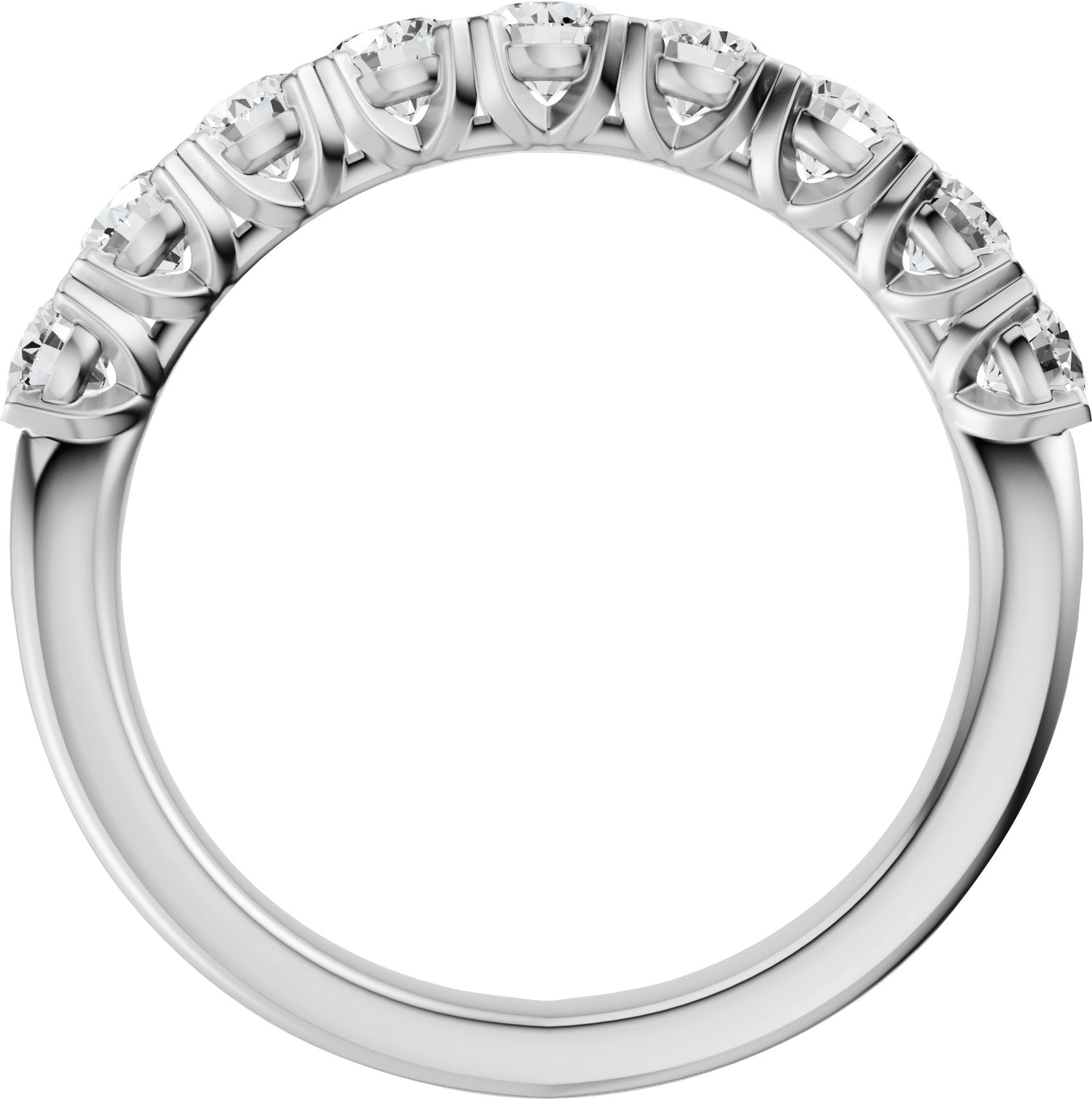 9/10 Ctw Lab-Grown Diamond Low Profile Anniversary Band - White Gold - Lab Grown Diamond