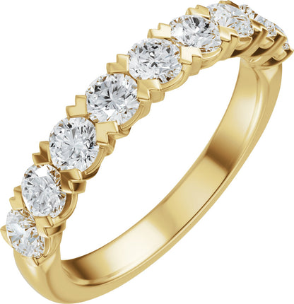 9/10 Ctw Lab-Grown Diamond Low Profile Anniversary Band