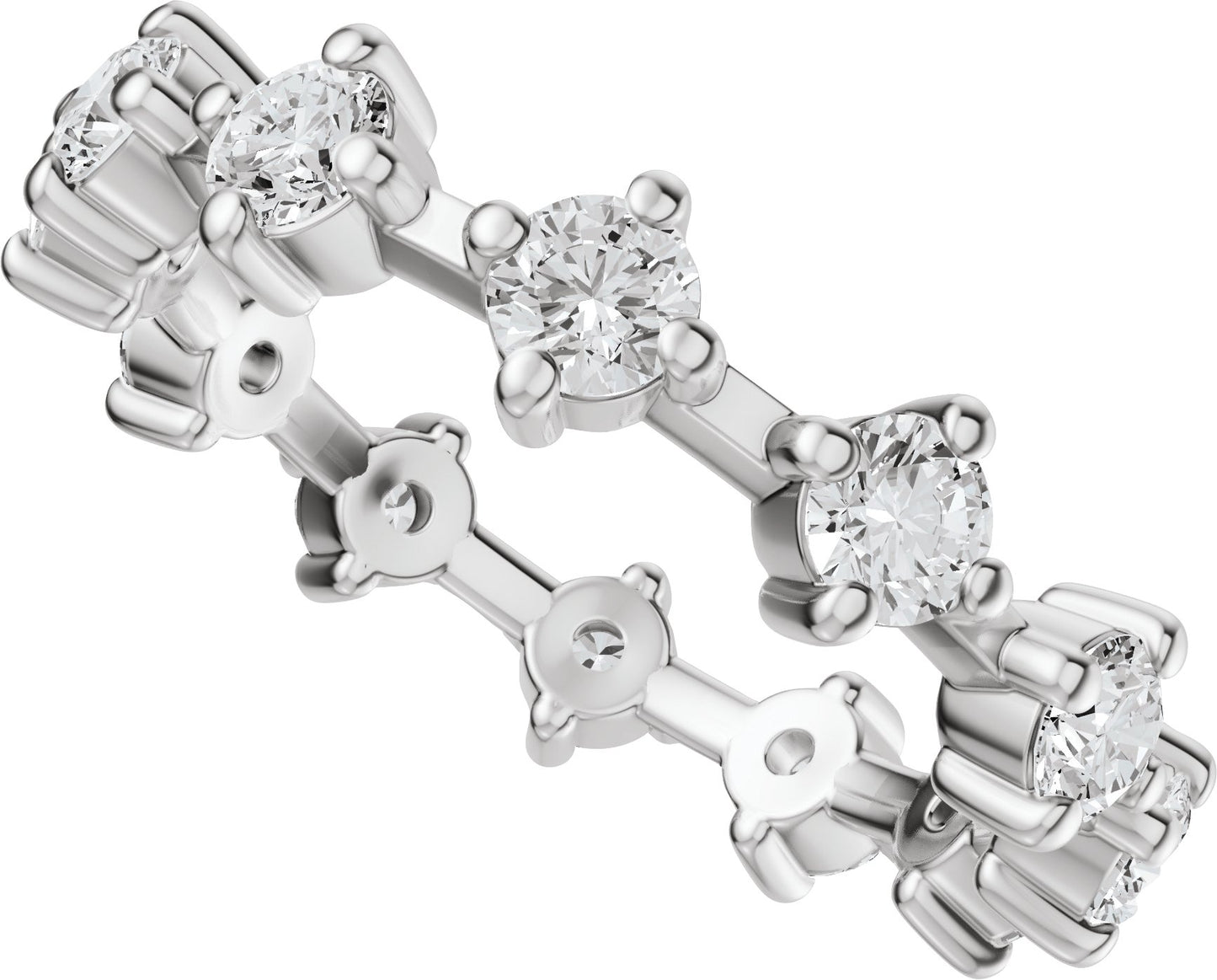 1 1/5 Ctw Lab-Grown Diamnd Eternity Band - White Gold - Lab Grown Diamond