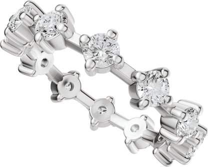 1 1/5 Ctw Lab-Grown Diamnd Eternity Band - White Gold - Lab Grown Diamond