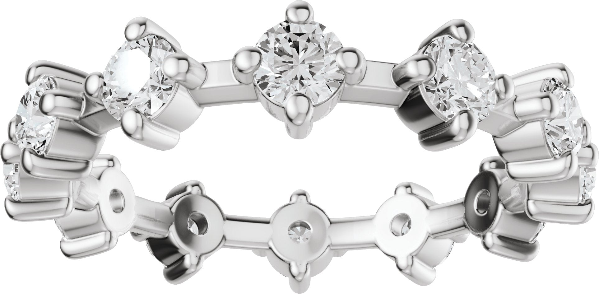 1 1/5 Ctw Lab-Grown Diamnd Eternity Band - White Gold - Lab Grown Diamond