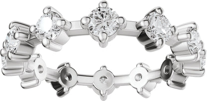 1 1/5 Ctw Lab-Grown Diamnd Eternity Band - White Gold - Lab Grown Diamond