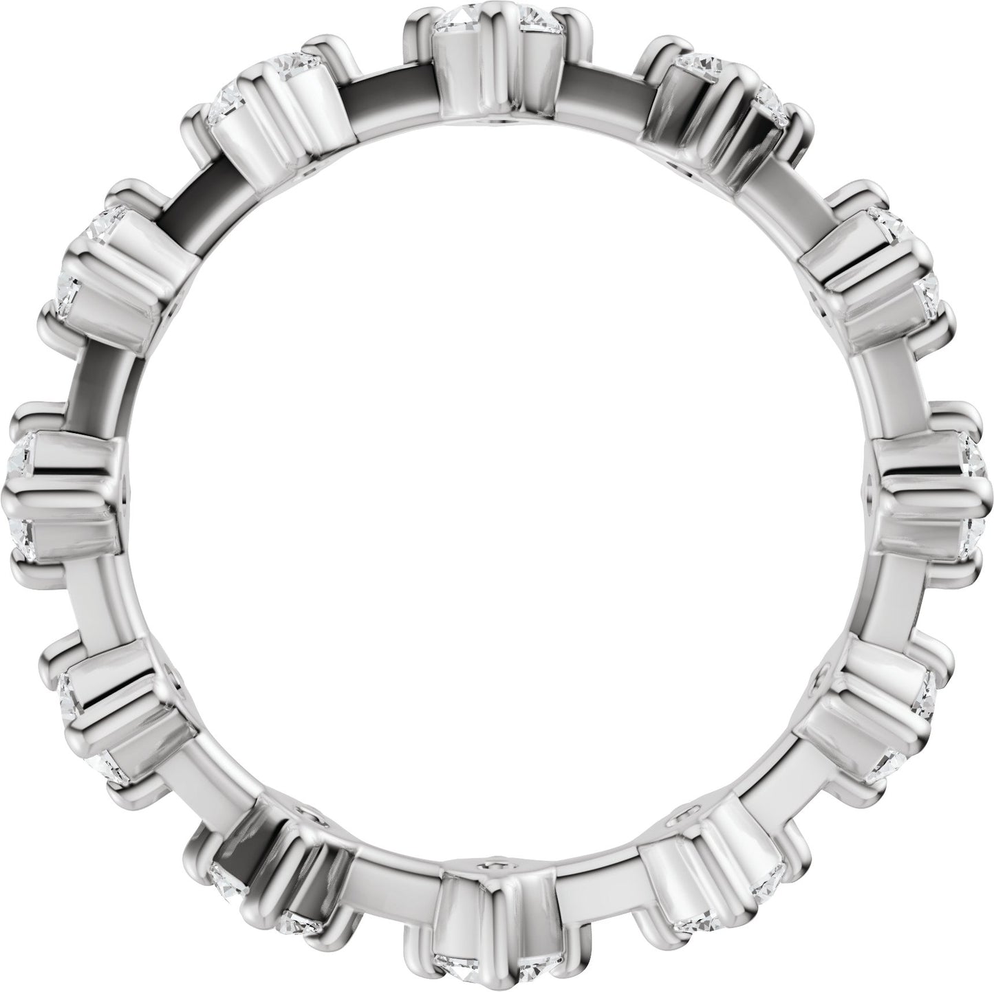 1 1/5 Ctw Lab-Grown Diamnd Eternity Band - White Gold - Lab Grown Diamond