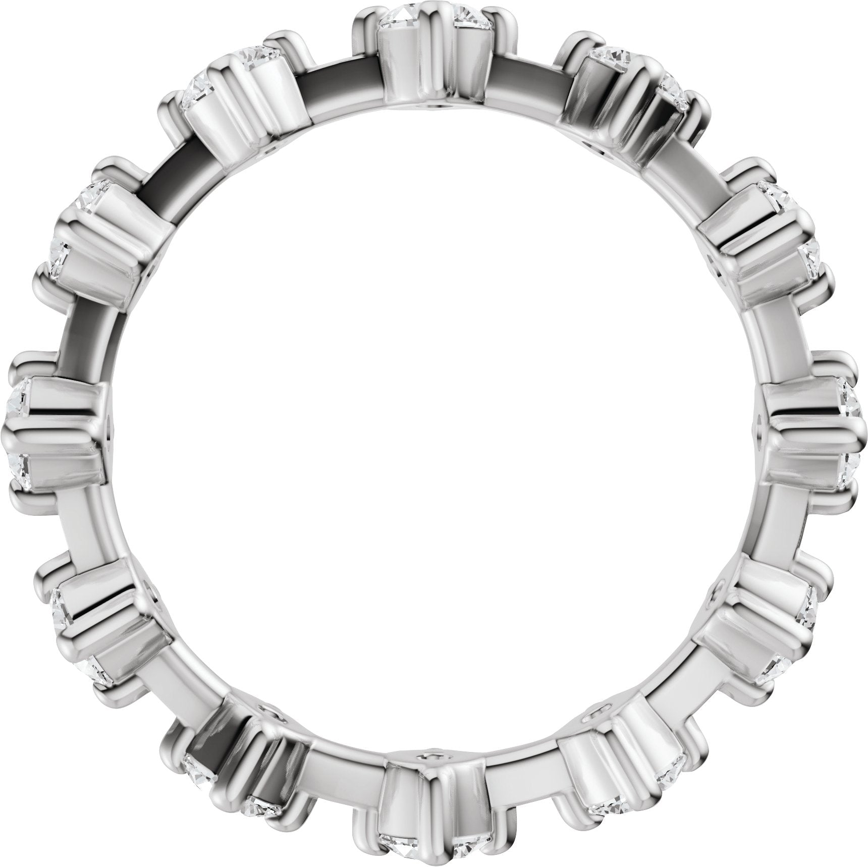1 1/5 Ctw Lab-Grown Diamnd Eternity Band - White Gold - Lab Grown Diamond