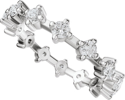 1 Ctw Lab-Grown Diamond Eternity Band - White Gold - Lab Grown Diamond