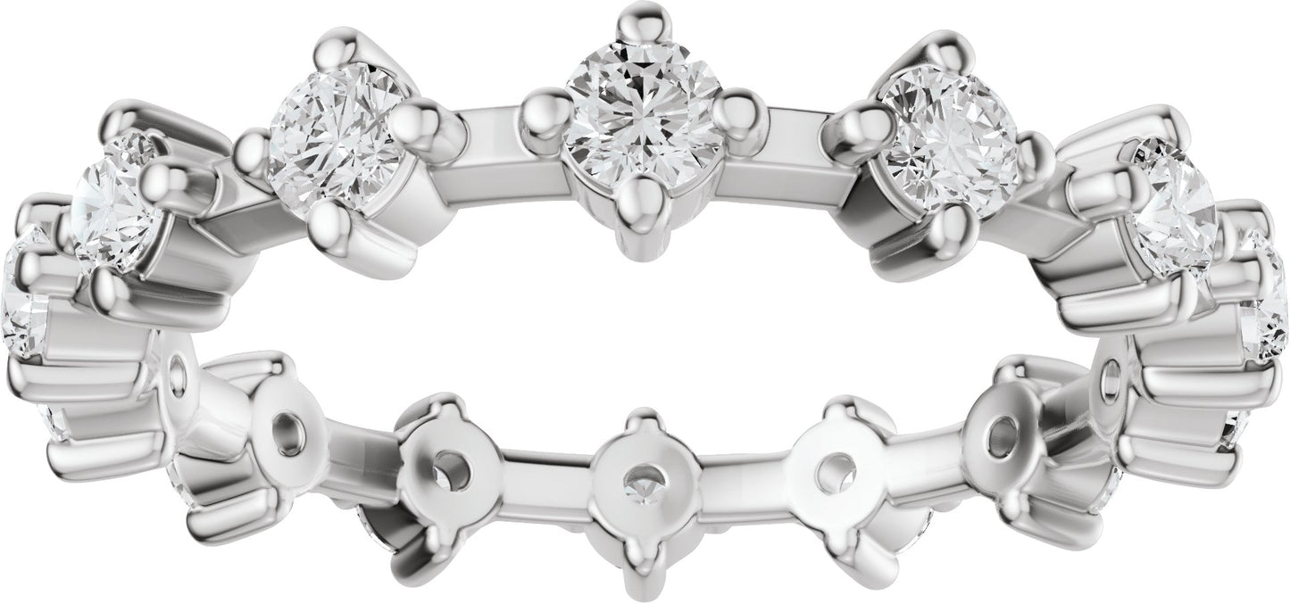 1 Ctw Lab-Grown Diamond Eternity Band - White Gold - Lab Grown Diamond