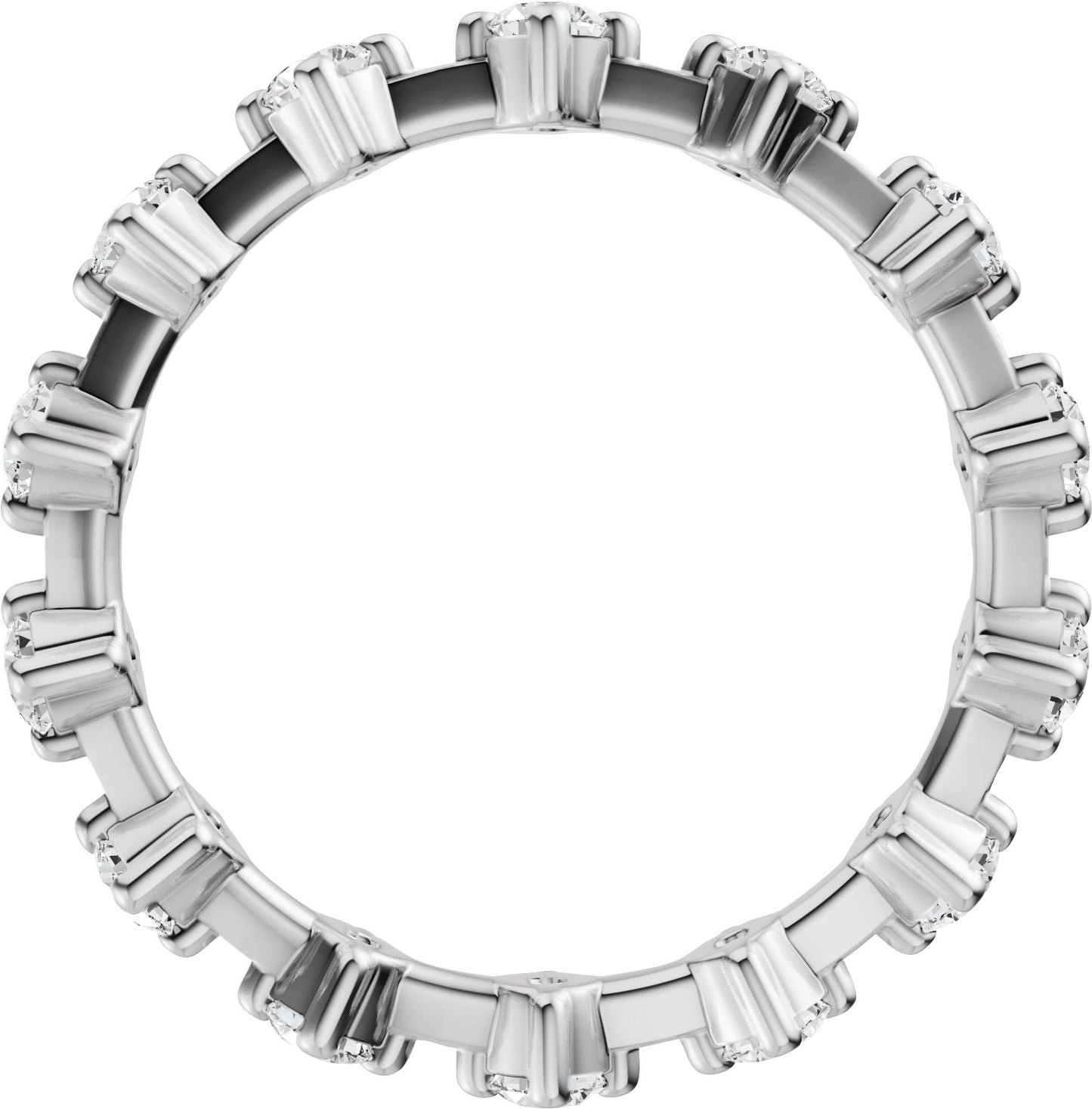 1 Ctw Lab-Grown Diamond Eternity Band - White Gold - Lab Grown Diamond