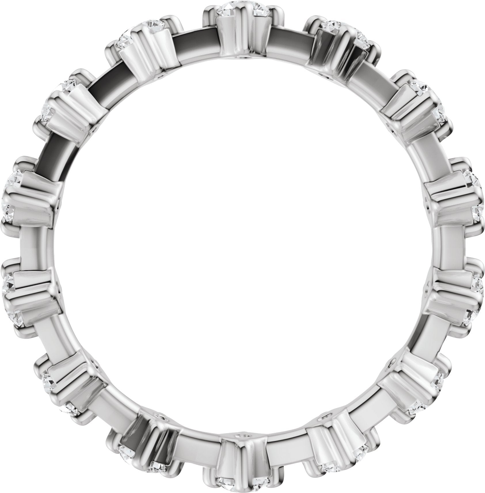 1 Ctw Lab-Grown Diamond Eternity Band - White Gold - Lab Grown Diamond