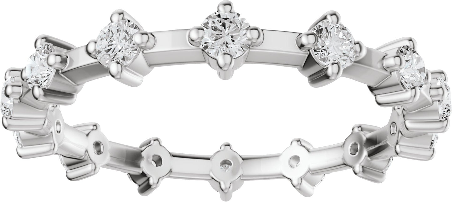 1/2 Ctw Lab-Grown Diamond Eternity Band - White Gold - Lab Grown Diamond