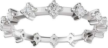1/2 Ctw Lab-Grown Diamond Eternity Band - White Gold - Lab Grown Diamond