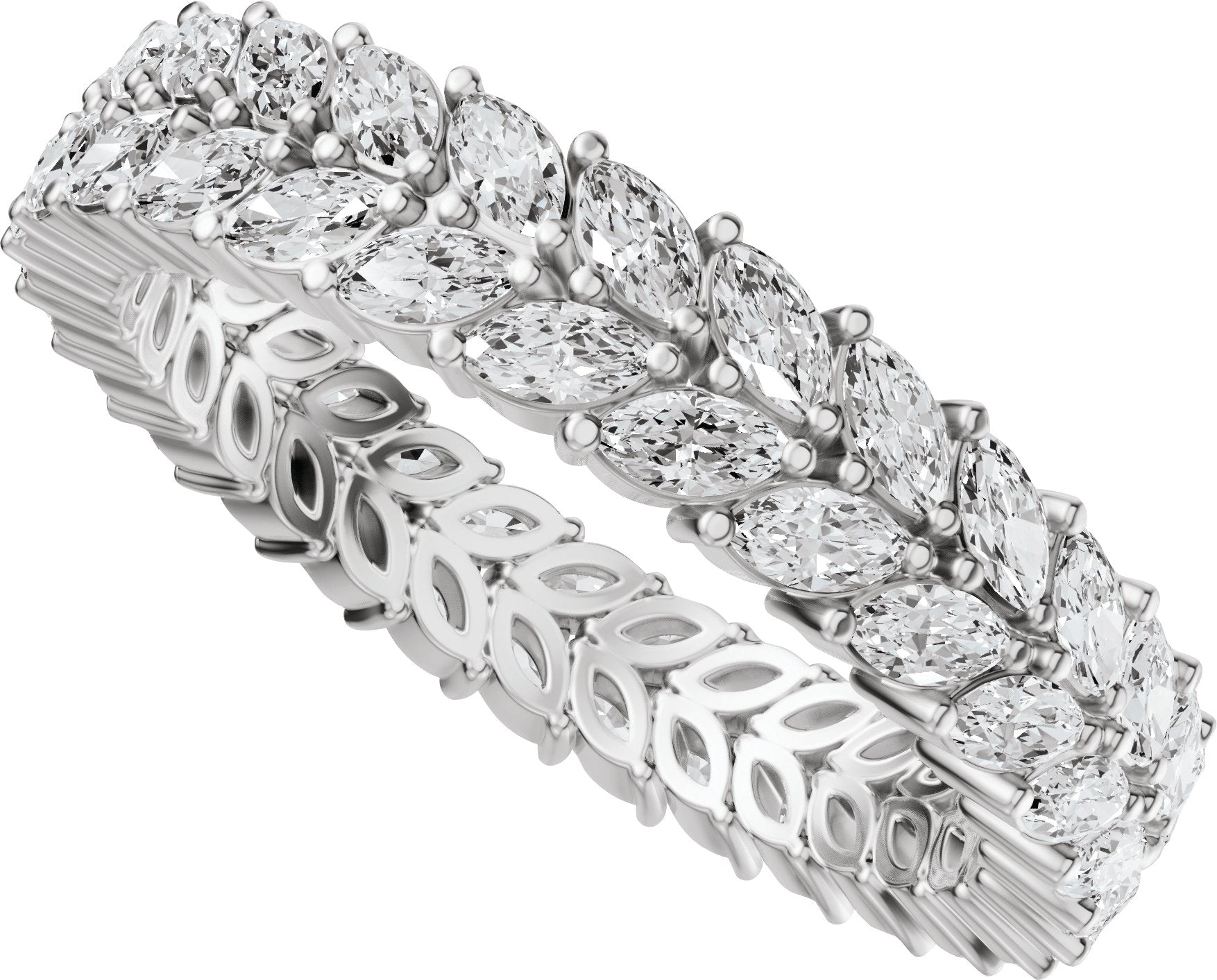 Marquise Lab-Grown Diamond Eternity Band - White Gold - Lab Grown Diamond
