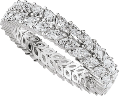 Marquise Lab-Grown Diamond Eternity Band - White Gold - Lab Grown Diamond
