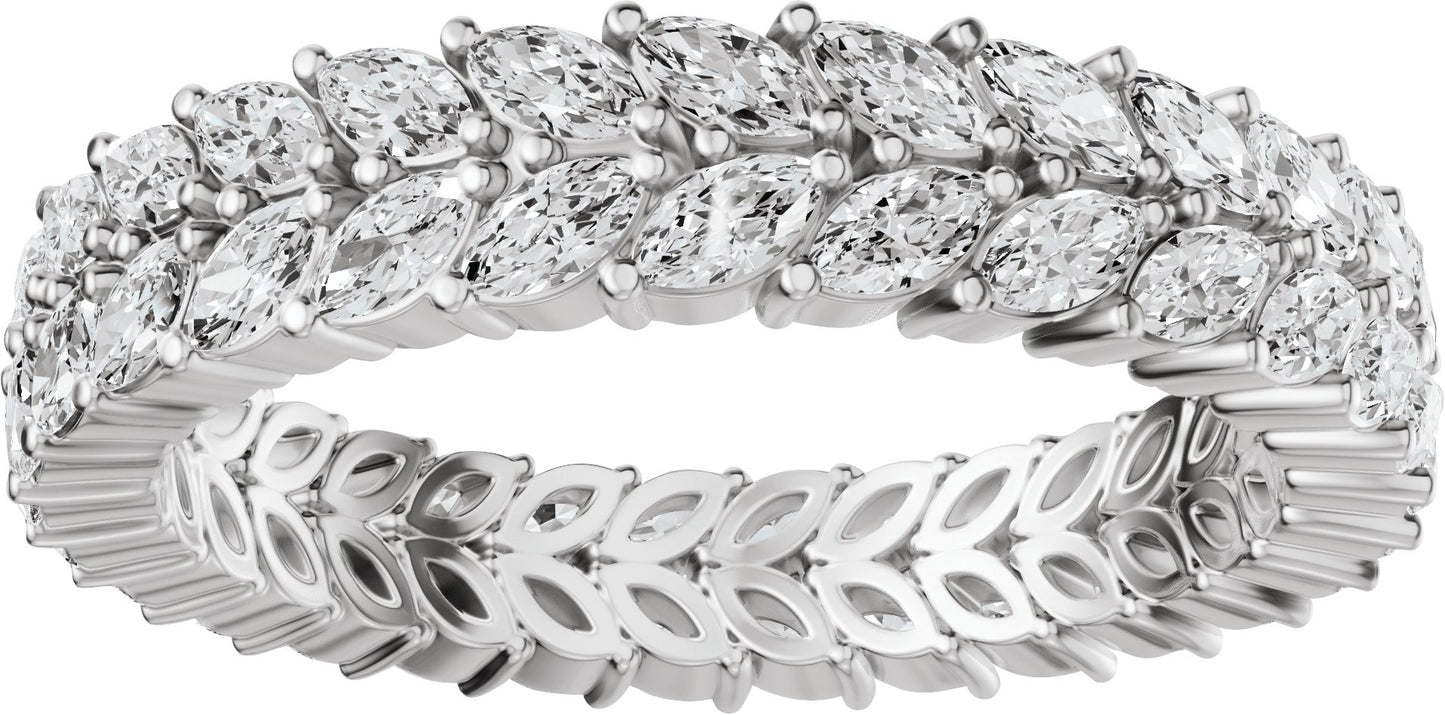 Marquise Lab-Grown Diamond Eternity Band - White Gold - Lab Grown Diamond