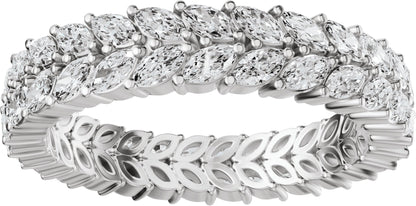 Marquise Lab-Grown Diamond Eternity Band - White Gold - Lab Grown Diamond