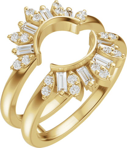 3/8 Ctw Straight Baguette Lab-Grown Diamond Ring Guard